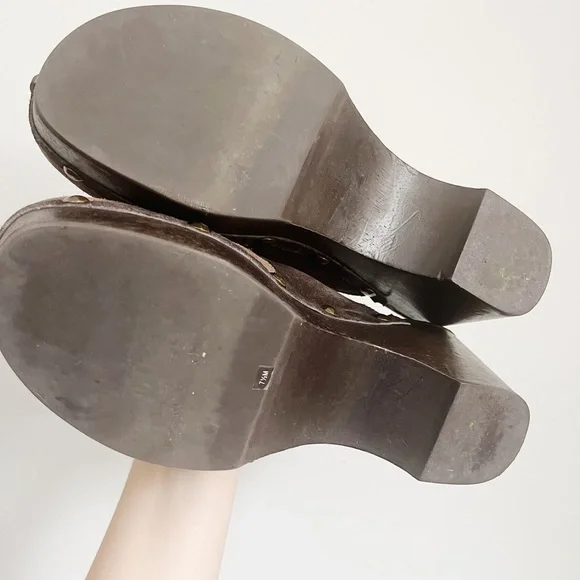 Franco Sarto Womans Patchwork Clogs ~ Size 7.5 - Picture 6 of 6